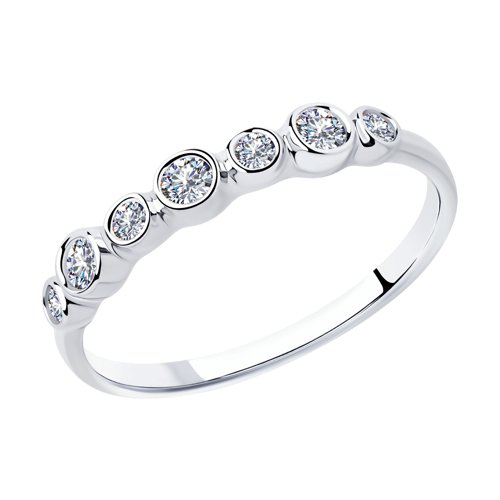 Inel din argint  cu pietre Cubic Zirconia Incolor