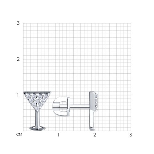 Cercei Pusete din argint  cu pietre Cubic Zirconia Incolor