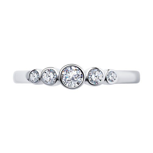 Inel din argint  cu pietre Cubic Zirconia Incolor