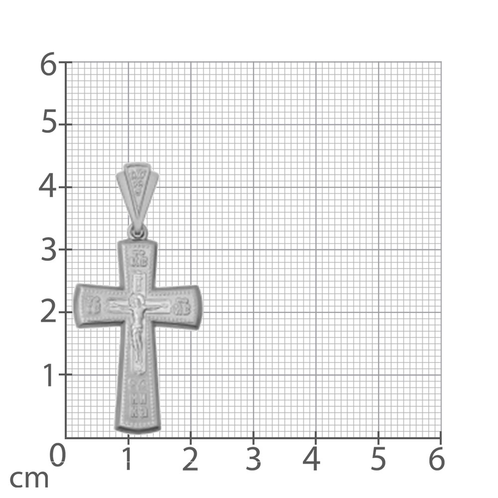 Cruce din aur alb fără pietre