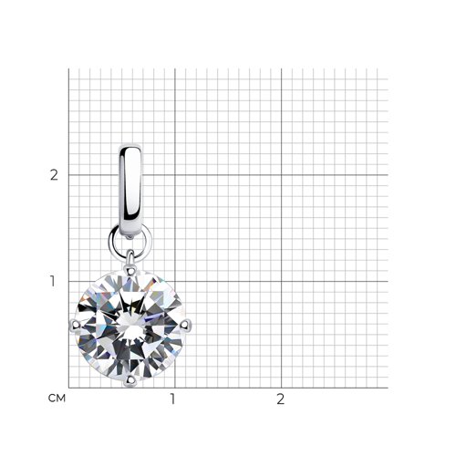 Pandantiv din argint  cu pietre Cubic Zirconia Incolor