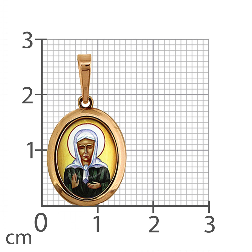 Иконка из красного золота без камней