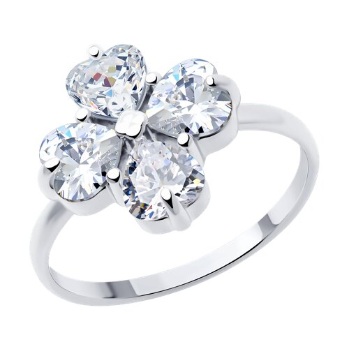 Inel din argint  cu pietre Cubic Zirconia Incolor