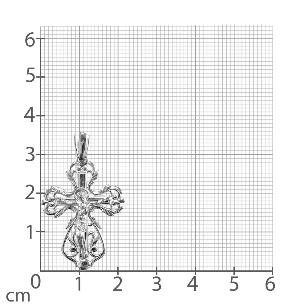 Cruce din aur alb fără pietre