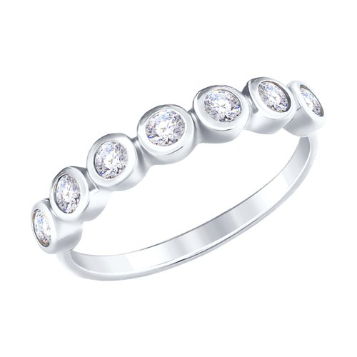 Inel din argint  cu pietre Cubic Zirconia Incolor