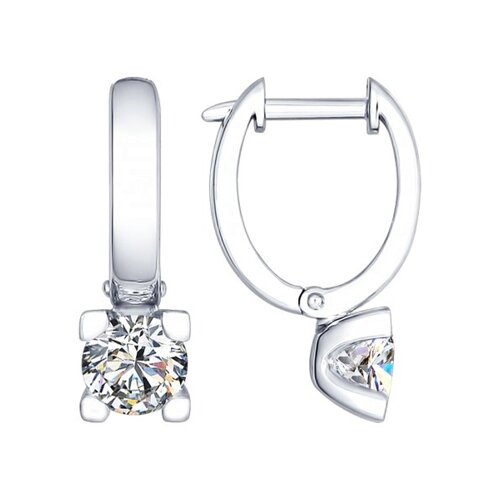 Cercei din argint  cu pietre Cubic Zirconia Incolor