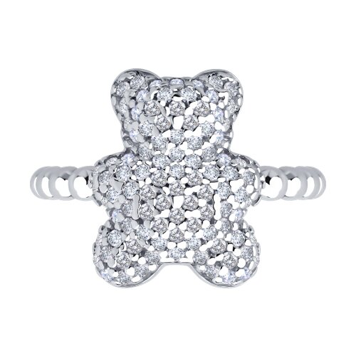 Inel din argint  cu pietre Cubic Zirconia Incolor