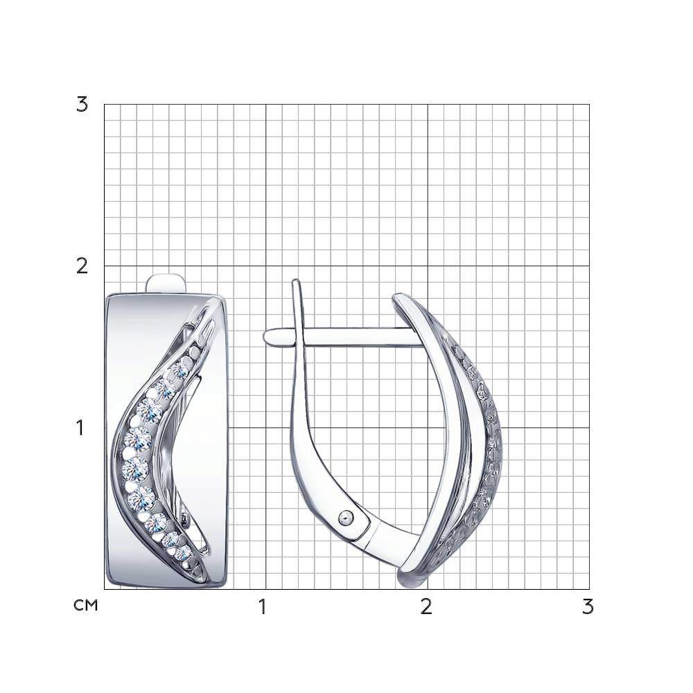 Cercei din argint  cu pietre Cubic Zirconia Incolor