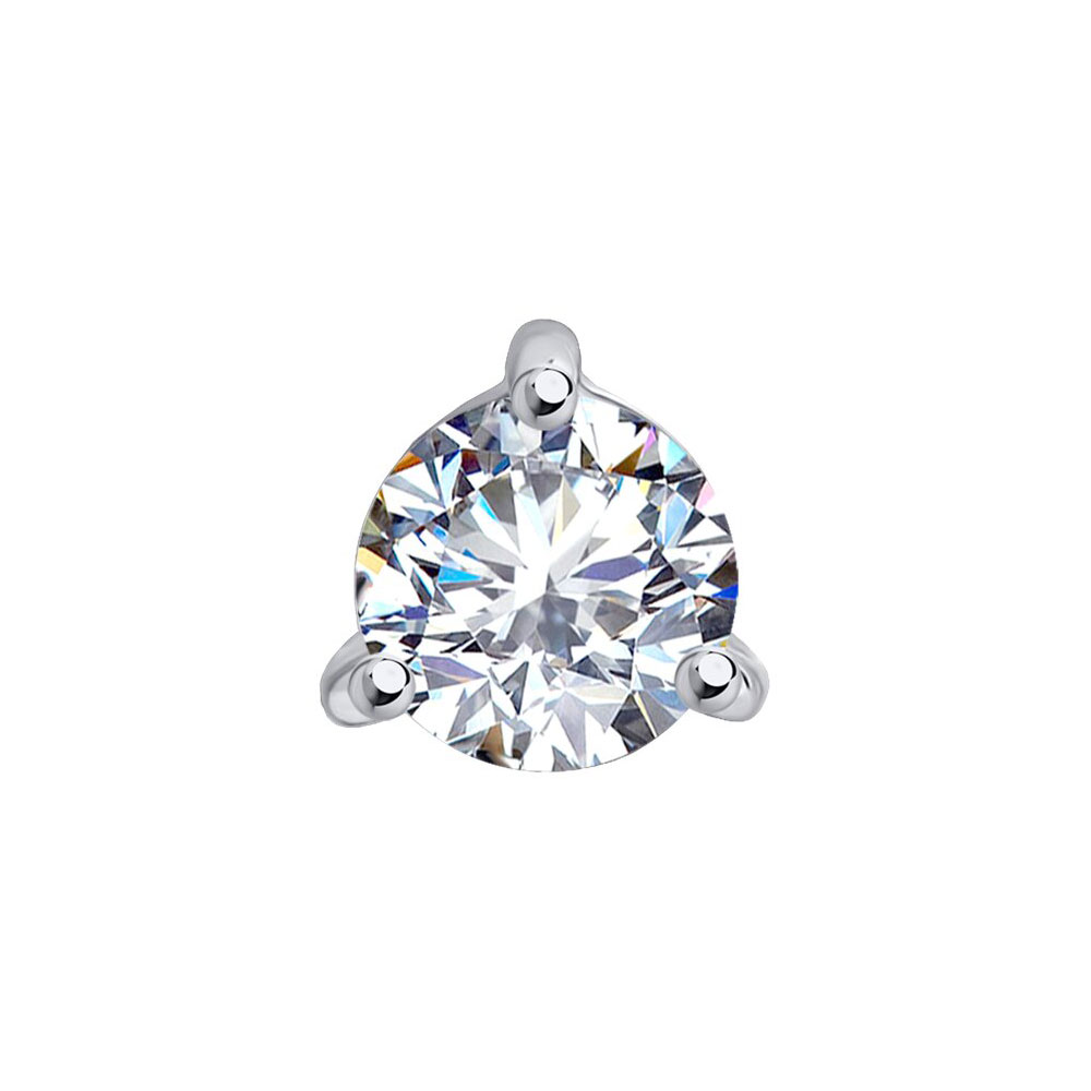 Pandantiv din aur alb cu pietre Cubic Zirconia Incolor