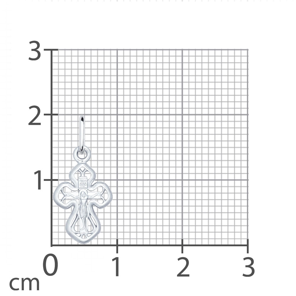 Крестик из серебра без камней