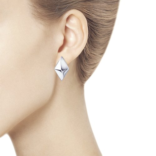 Серьги из серебра без камней