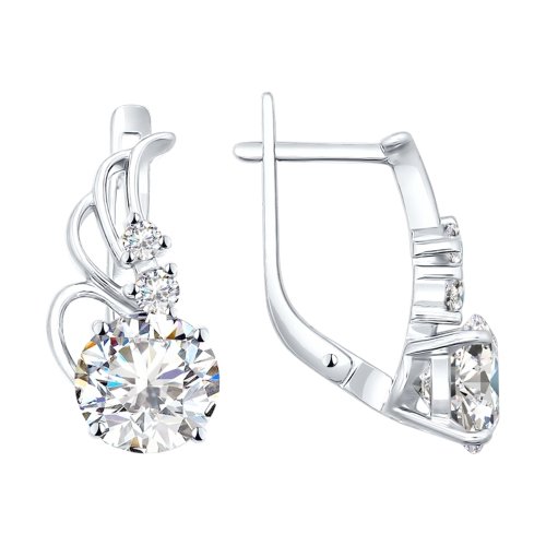 Cercei p-u copii din argint  cu pietre Cubic Zirconia Incolor