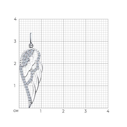 Pandantiv din argint  cu pietre Cubic Zirconia Incolor