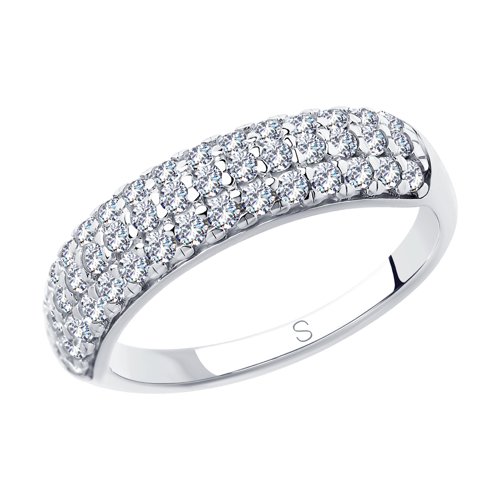 Inel din argint  cu pietre Cubic Zirconia Incolor