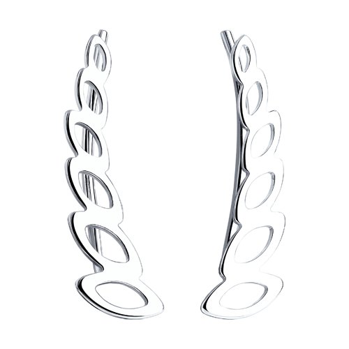 Серьги из серебра без камней