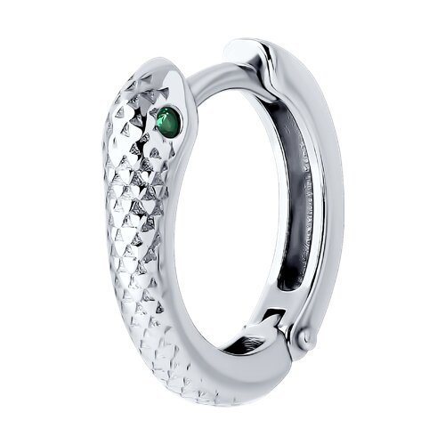 Cercel din argint  cu pietre Cubic Zirconia Verde