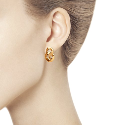 Серьги из красного золота без камней