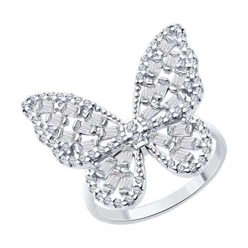 Inel din argint  cu pietre Cubic Zirconia Incolor