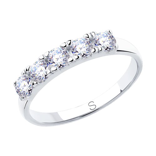 Inel din argint  cu pietre Cubic Zirconia Incolor