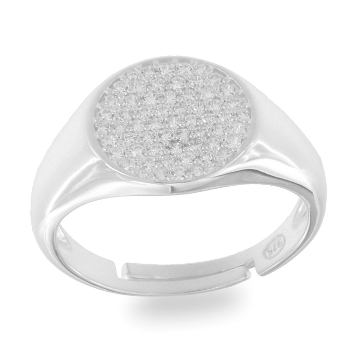 Inel din argint  cu pietre Cubic Zirconia Incolor