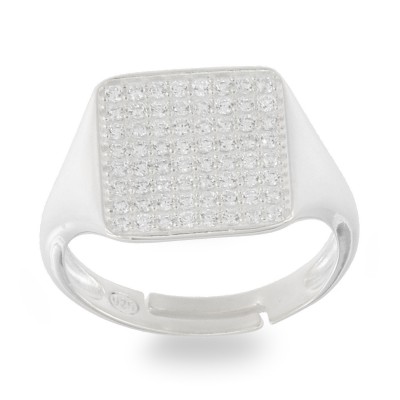 Inel din argint  cu pietre Cubic Zirconia Incolor