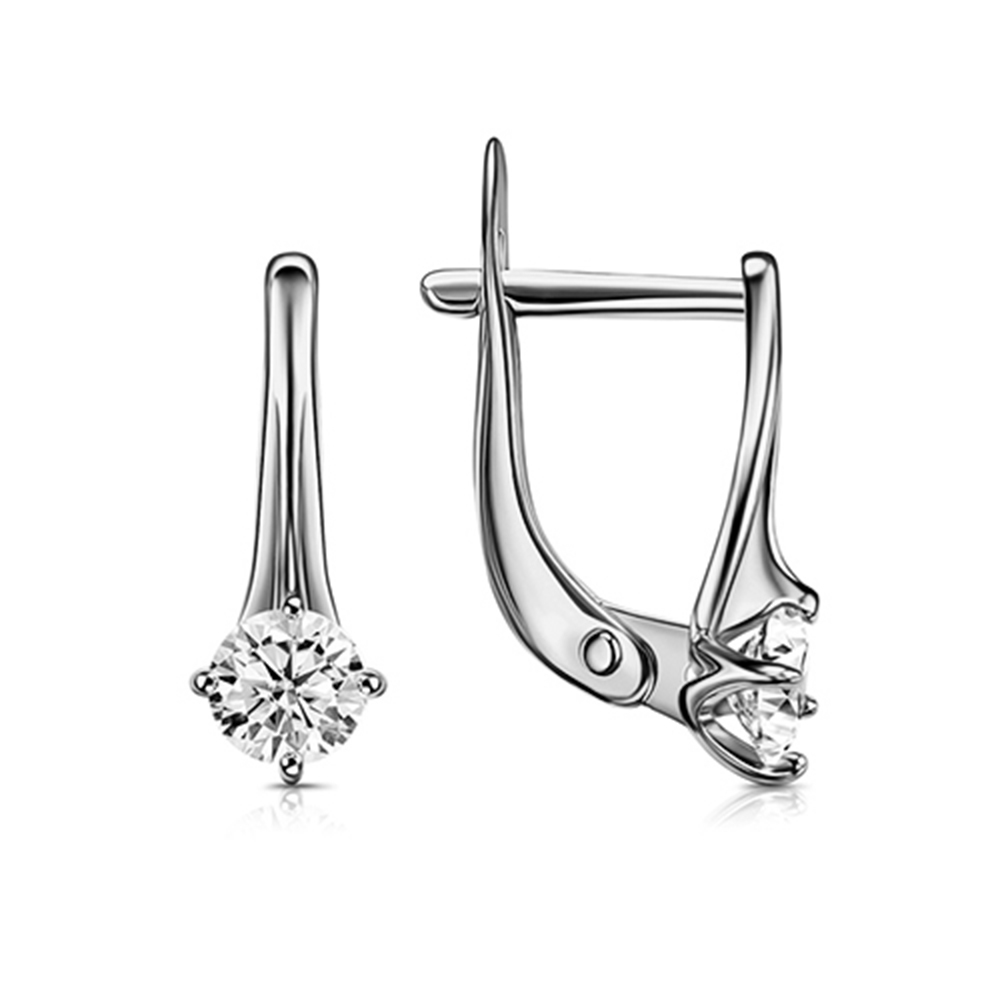 Cercei p-u copii din argint  cu pietre Cubic Zirconia Incolor