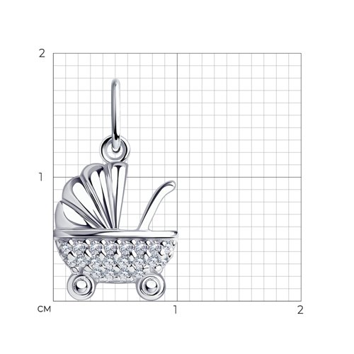 Pandantiv din argint  cu pietre Cubic Zirconia Incolor