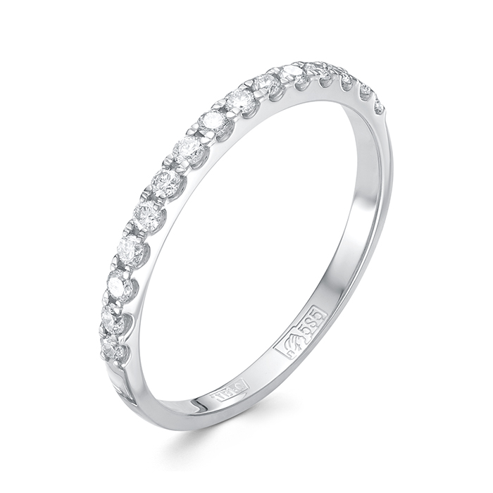 Inel din aur alb cu pietre Diamant