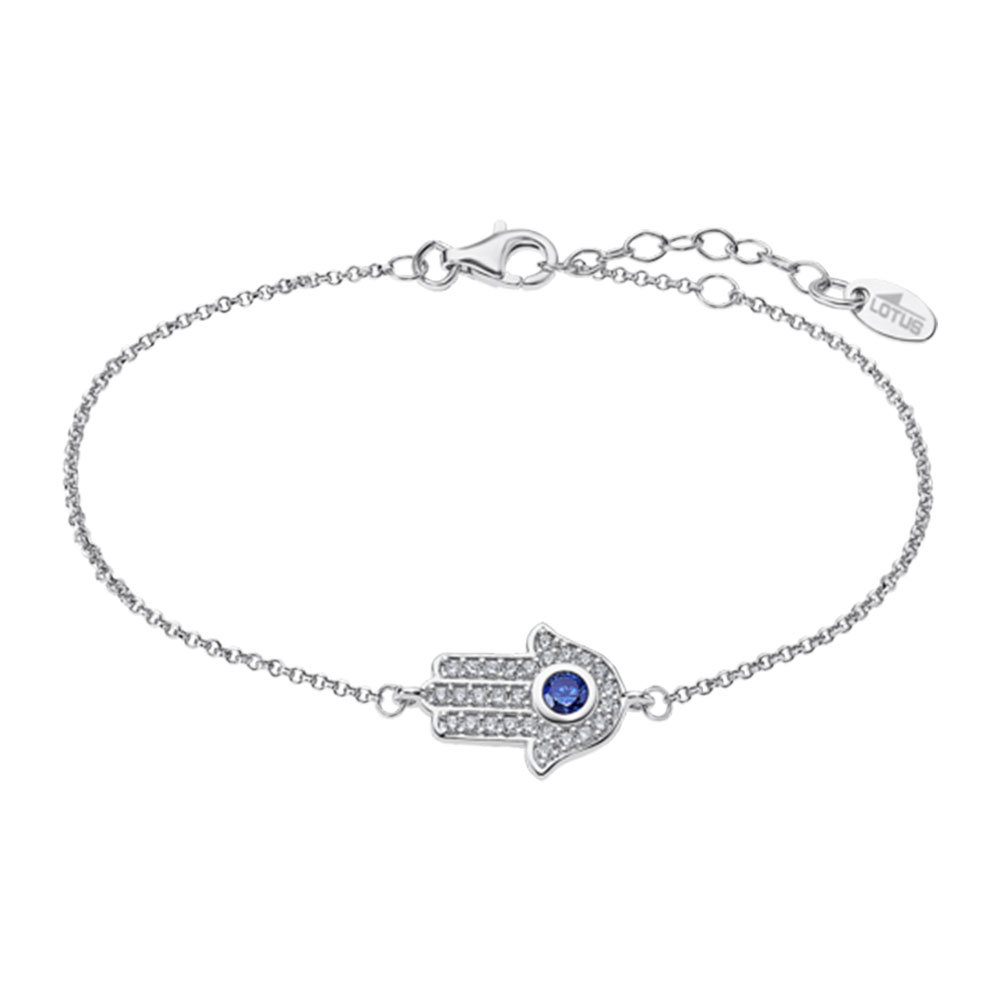 Brățară din argint  cu pietre Cubic Zirconia Incolor, Cubic Zirconia Albastru Safir