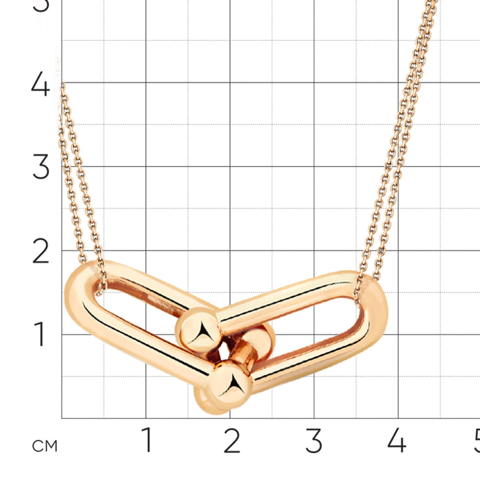 Колье из красного золота без камней