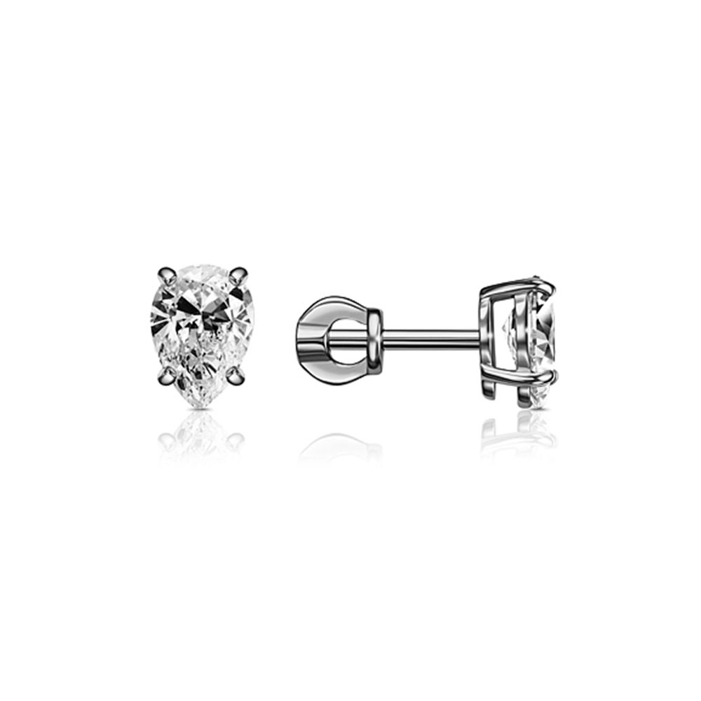 Cercei Pusete din argint  cu pietre Cubic Zirconia Incolor
