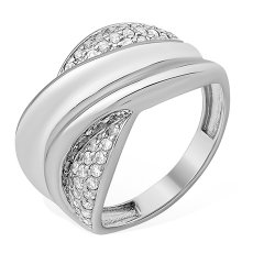 Inel din argint  cu pietre Cubic Zirconia Incolor