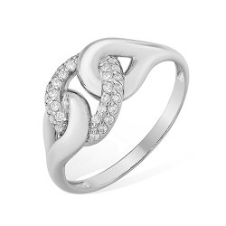 Inel din argint  cu pietre Cubic Zirconia Incolor