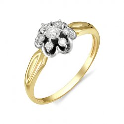 Inel din aur galben cu pietre Diamant