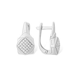 Cercei din argint  cu pietre Cubic Zirconia Incolor