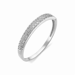 Inel din aur alb cu pietre Diamant