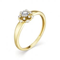 Inel din aur galben cu pietre Diamant