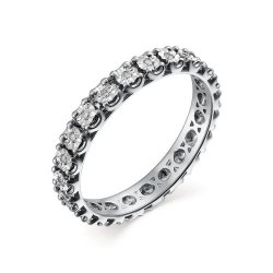 Inel din aur alb cu pietre Diamant
