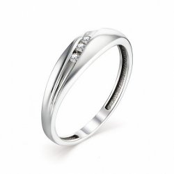 Inel din aur alb cu pietre Diamant