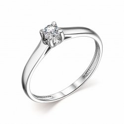 Inel din aur alb cu pietre Diamant