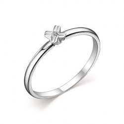 Inel din aur alb cu pietre Diamant