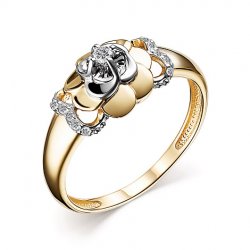 Inel din aur galben cu pietre Diamant
