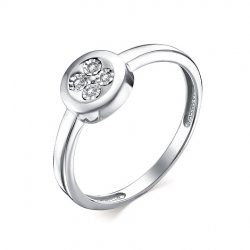 Inel din aur alb cu pietre Diamant