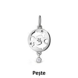 Pandantiv din argint  cu pietre Cubic Zirconia Incolor