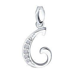 Pandantiv din argint  cu pietre Cubic Zirconia Incolor