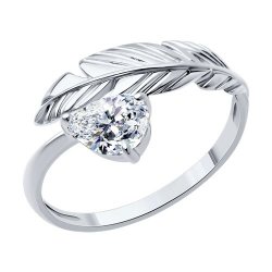 Inel din argint  cu pietre Cubic Zirconia Incolor