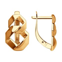 Серьги из красного золота без камней
