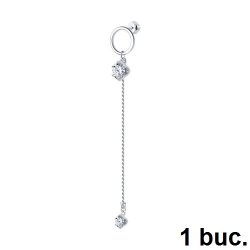 Cercel din argint  cu pietre Cubic Zirconia Incolor