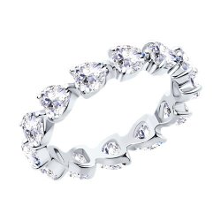 Inel din argint  cu pietre Cubic Zirconia Incolor