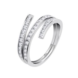 Inel din argint  cu pietre Cubic Zirconia Incolor